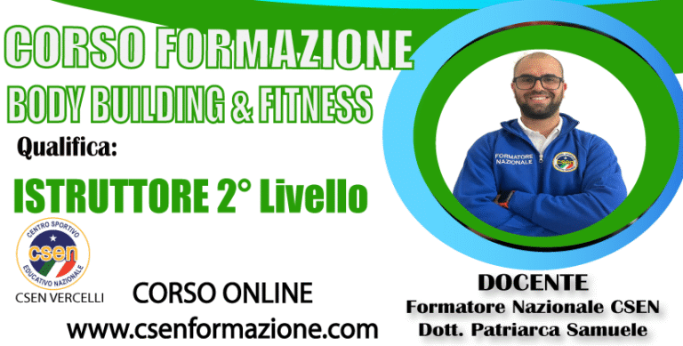 Corso di formazione “Istruttore Body Building & Fitness 2° livello”